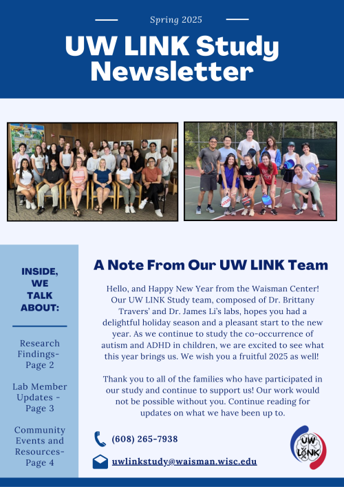 Front page of the Spring 2025 UW LINK newsletter