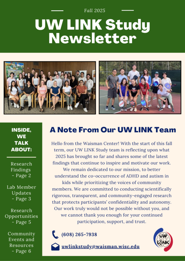Front page of the Fall 2025 UW LINK newsletter